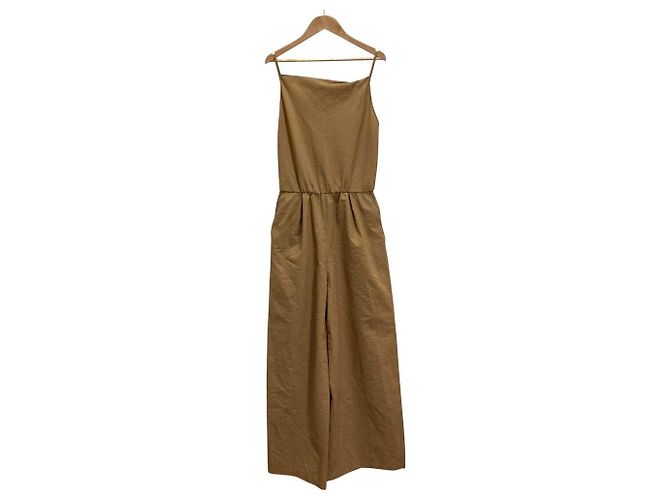 Autre Marque MACPHEE Jumpsuit aus Polyester und Baumwolle Beige