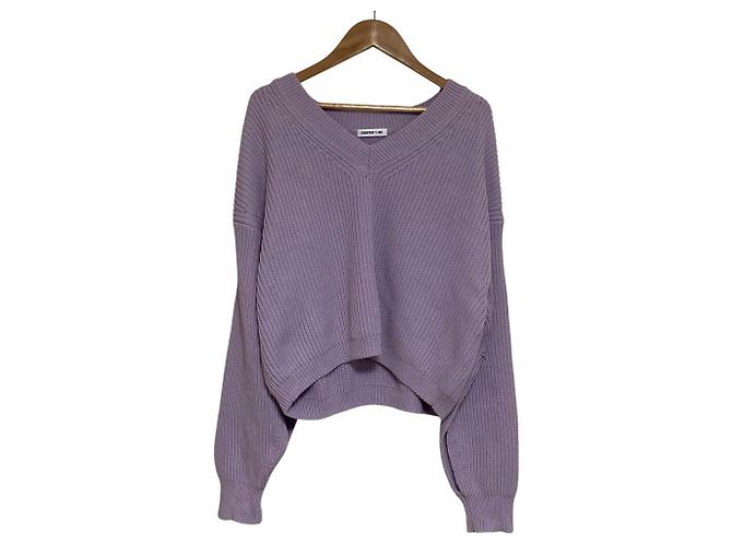 Autre Marque EVERYDAY I LIKE Design Sleeve Knit Pullover Purple