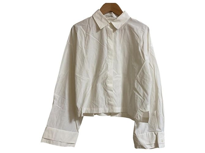 Autre Marque Camisa Cropped Design Snidel Blanco