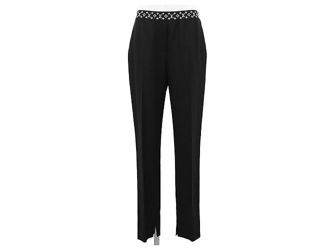 Louis Vuitton Easy Slacks Monogram Wool Pants Black