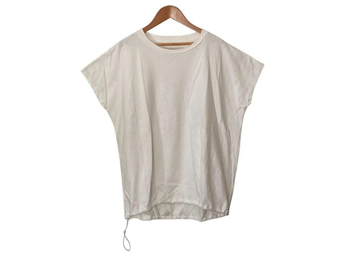 Autre Marque Top con maniche francesi e coulisse MidiUmi Bianco