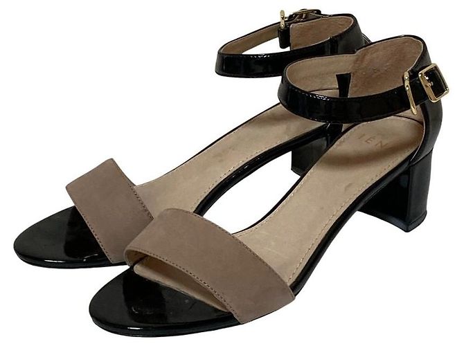 Autre Marque IENA Lackleder Separate Pumps Schwarz Beige