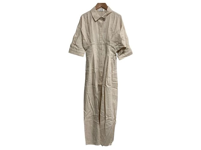 Autre Marque Vestido de lino STYLEMIXER Beige