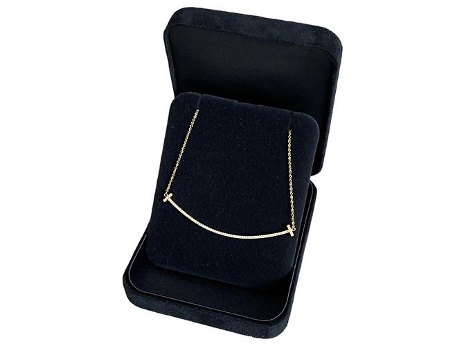 Tiffany & Co. T Smile Diamant-Halskette aus 18K Gold Golden