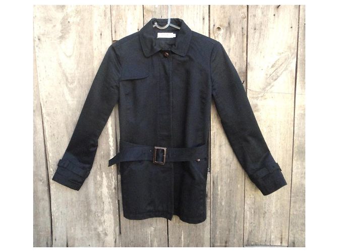 Comptoir des Cotonniers schwarzer Trenchcoat mit Gürtel