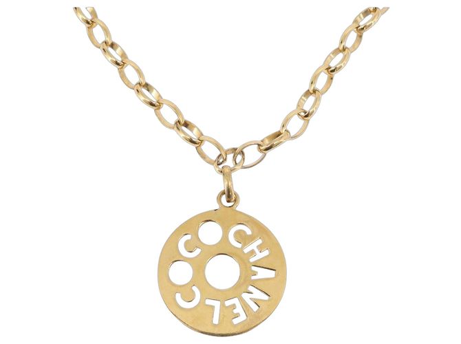 CHANEL Halskette Metall Gold CC Auth bs37290M Golden