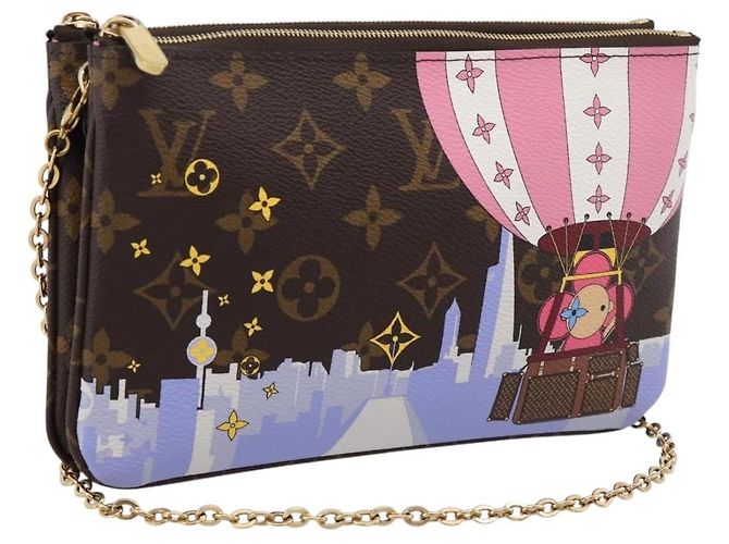 LOUIS VUITTON Monogram Vivienne Pochette Double Zip Bag M68486 LV Auth 204905SAM Monogramma