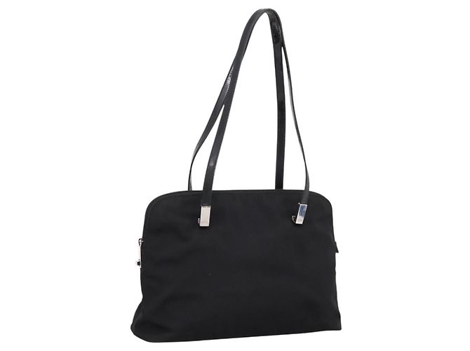 Borsa a Tracolla GUCCI Nylon Nero Argento 002 1038 Auth ep16102