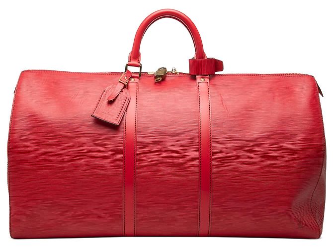 Mala de viagem Louis Vuitton Epi Keepall 55 vermelha Vermelho