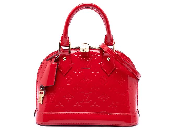 Louis Vuitton Monogram Vernis Alma BB Satchel Rot