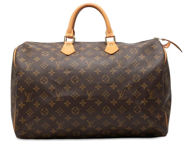 Bolsa Boston Louis Vuitton Monogram Speedy 40 Castanha Marrom