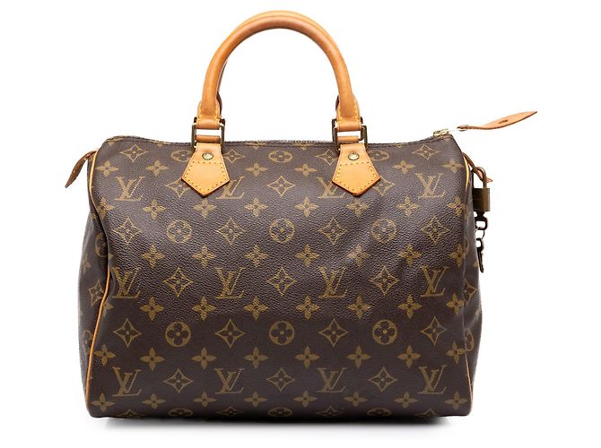 Borsa Boston Louis Vuitton Monogram Speedy 30 Marrone