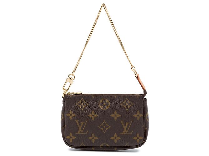 Bolsa Louis Vuitton Monogram Mini Pochette Accessoires Castanha Marrom