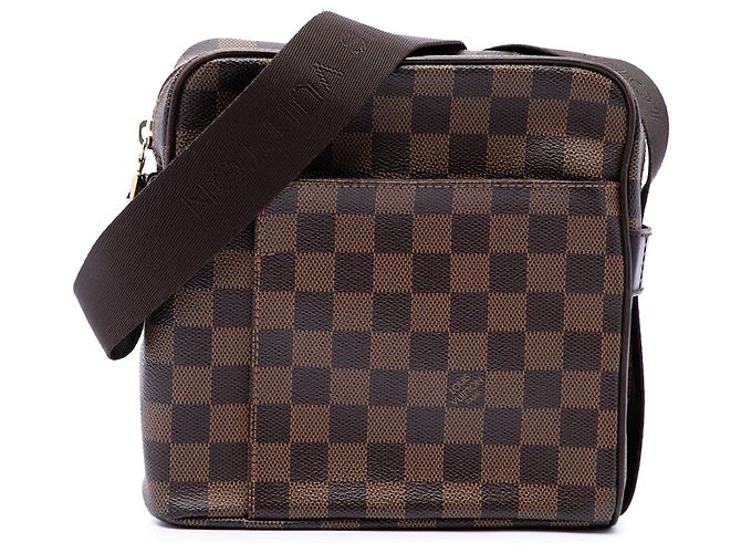 Borsa a tracolla Louis Vuitton Damier Ebene Olav PM Marrone
