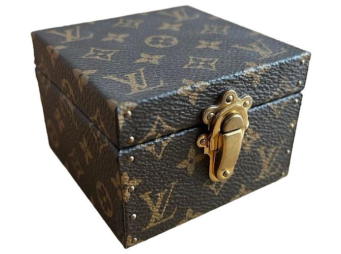 Caixa de joias Louis Vuitton Monogram Marrom Monograma