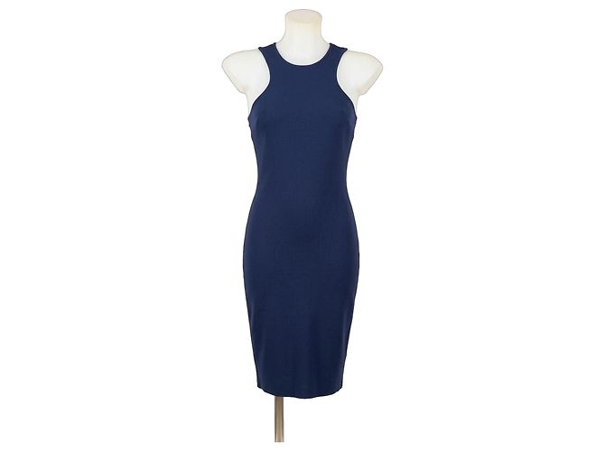 Abito Midi Versace Blu Scuro