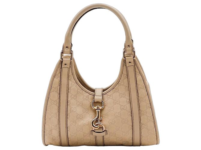 Gucci Bolsa de ombro monograma GG Bege