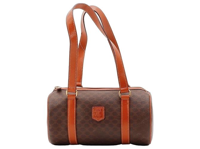 Céline Bolsa Boston Monogram Marrom Monograma