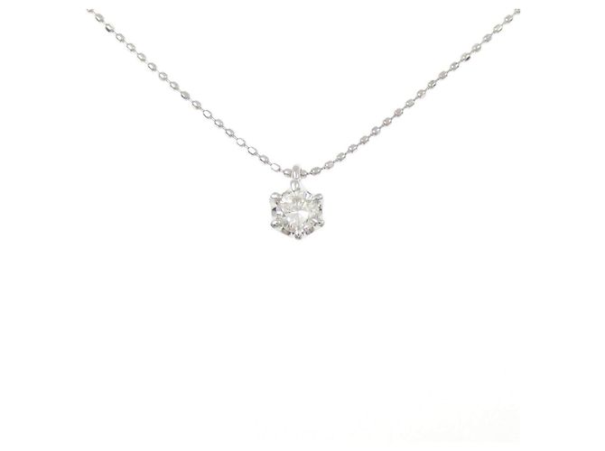 Autre Marque Collar de platino y diamantes Plata