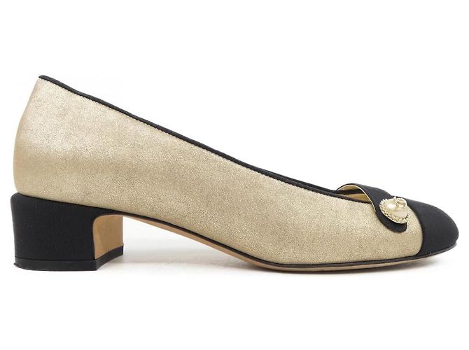Chanel Sneaker Schwarz Gold Golden