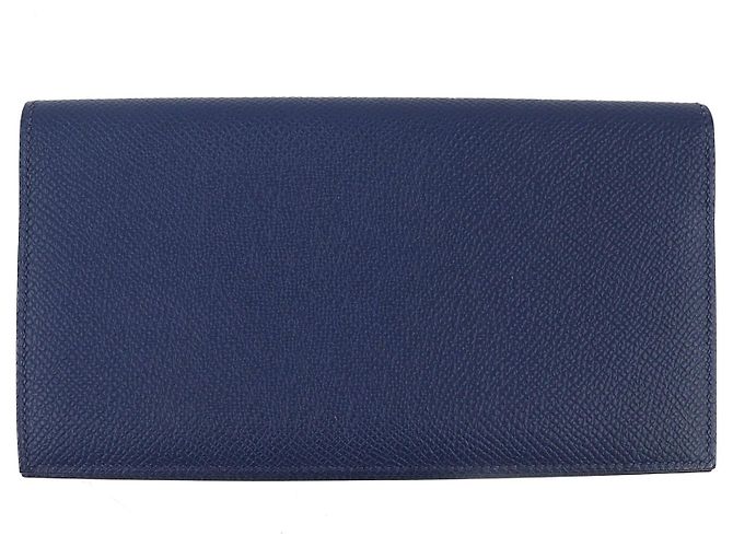Cartera Bifold Hermès MC2 Fleming Epsom Azul Azul marino