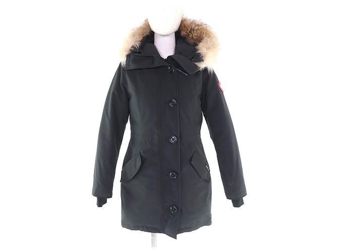 Canada Goose ROSSCLAIR PARKA Daunenmantel aus Polyester Schwarz
