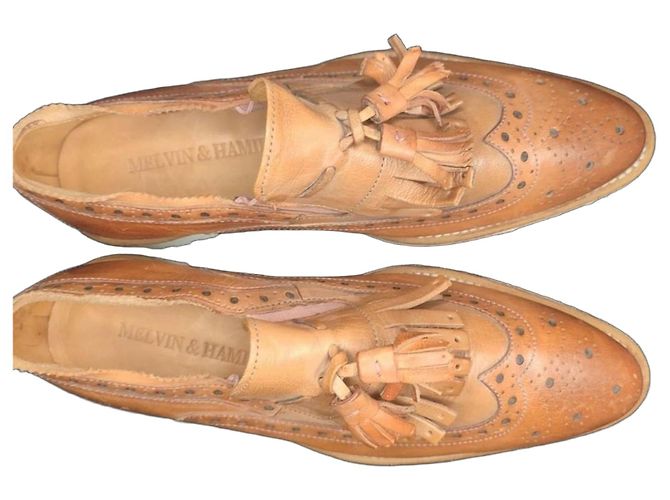 Mocasines Melvin & Hamilton de cuero marrón con borlas Castaño