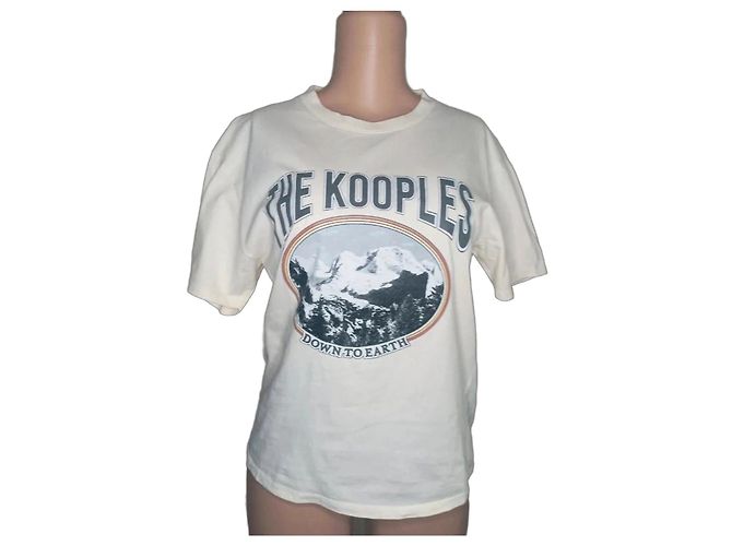 Camiseta The Kooples de algodón écru Crudo