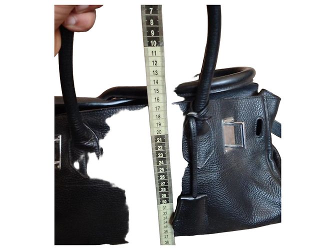 Hermès Birkin Borsa in Pelle Grana Nera Nero