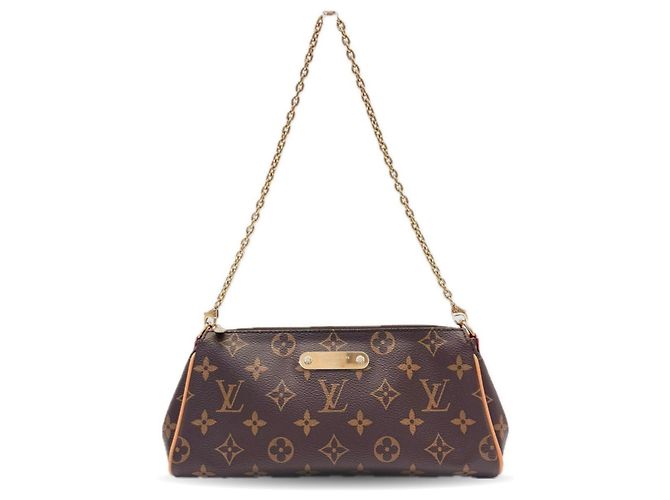 Louis Vuitton Pochette Eva Monogram Chain Shoulder Bag Marron Monogramme