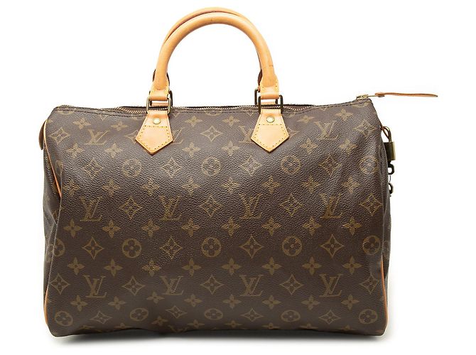 Louis Vuitton Brown Monogram Speedy 35 Marrom