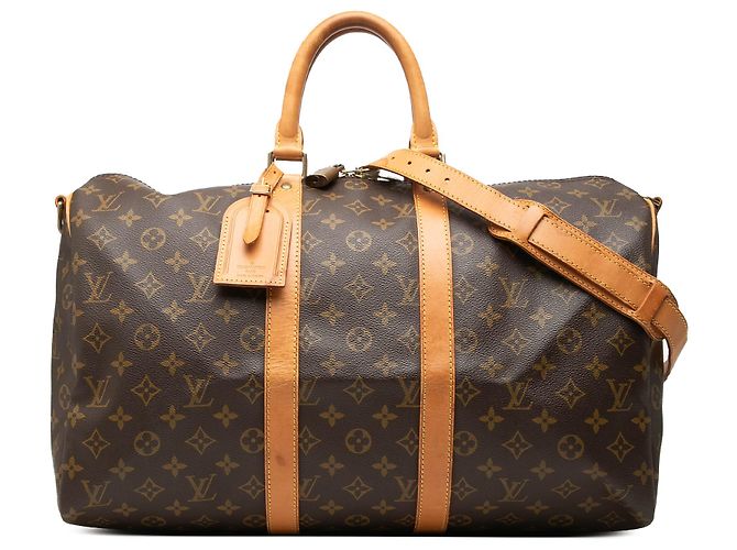 Louis Vuitton Brown Monogram Keepall Bandouliere 45 Braun