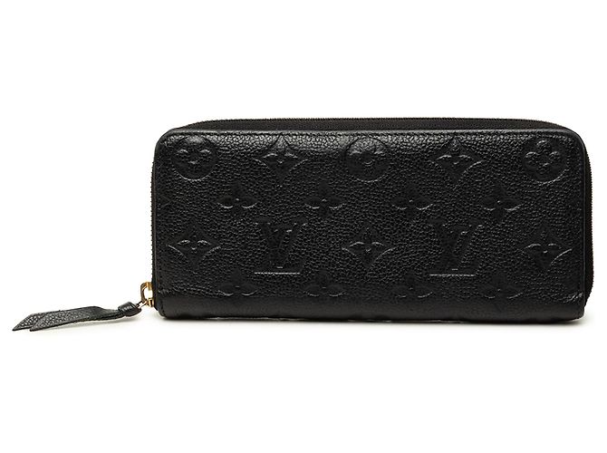 Louis Vuitton Black Monogram Empreinte Zippy Long Wallet