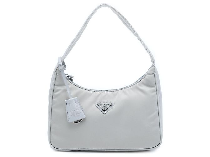 Bolsa de Ombro Prada Blue Mini Tessuto Re Edition 2000 Azul Azul claro