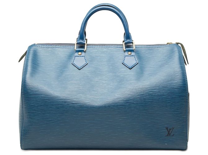 Louis Vuitton Blue Epi Speedy 35 Bleu
