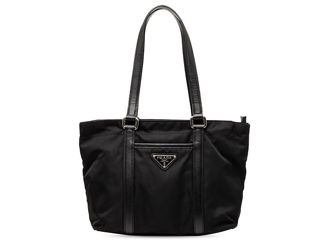Tote Prada em Tessuto com acabamento em Saffiano Preto