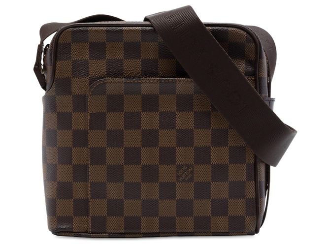 Louis Vuitton Brown Damier Ebene Olav PM Marrom