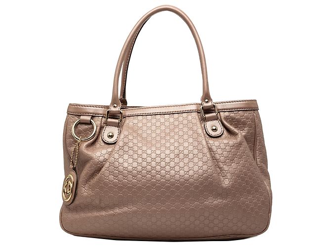 Gucci Pink Metallic Microguccissima Sukey Tote Rosa