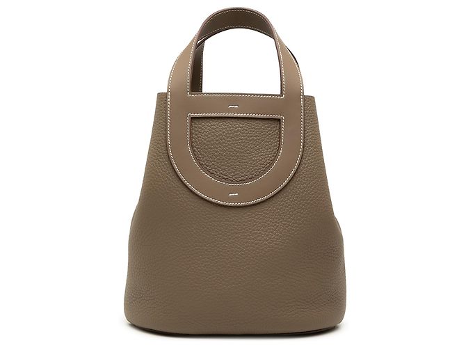Hermès Brown Clemence and Swift In the Loop 23 Castaño Gris pardo