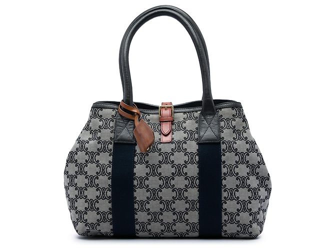 Céline Tote Celine Gray Macadam Canvas Marrone