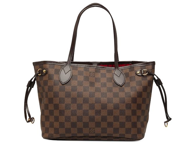 Louis Vuitton Brown Damier Ebene Neverfull PM Marrom