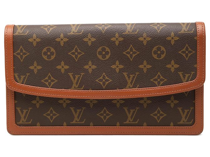 Louis Vuitton Brown Monogram Pochette Dame GM Castaño
