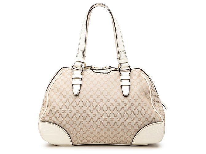 Céline Borsa Celine Beige Macadam Canvas