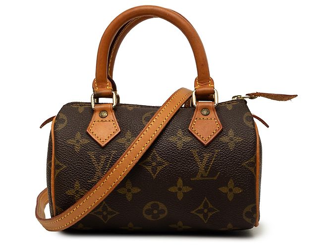 Louis Vuitton Brown Monogram Mini Speedy HL Marrone