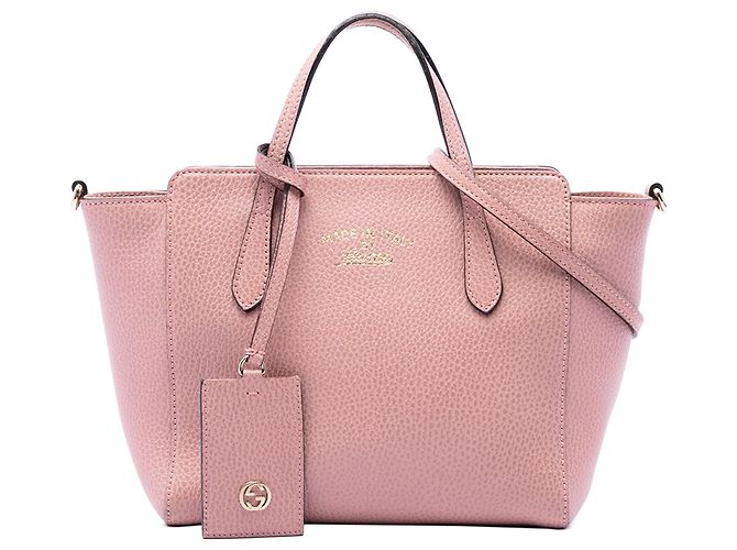 Bolsa Swing Mini em couro de bezerro rosa Gucci
