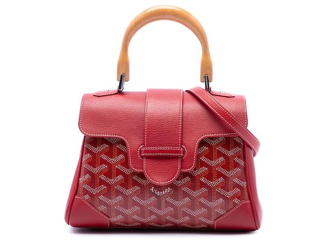 Goyard Red Mini Goyardine Saigon Souple Rosso