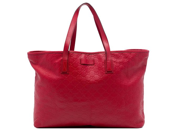 Gucci Red Large Guccissima Tote Rot