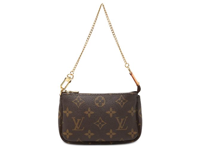 Louis Vuitton Brown Monogram Mini Pochette Accessoires Marrone