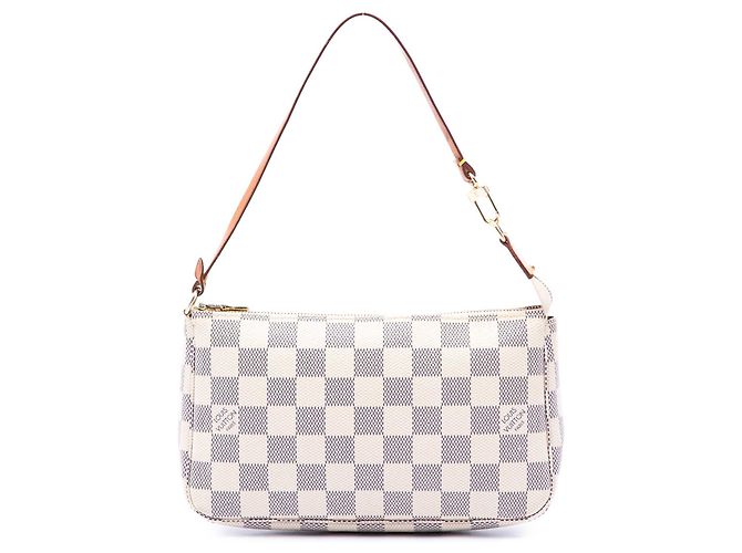 Louis Vuitton White Damier Azur Pochette Accessoires Branco