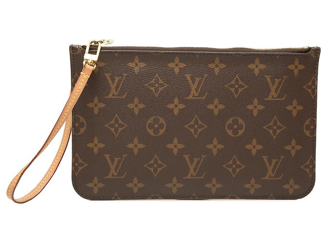 Pochette Louis Vuitton Brown Monogram Neverfull Marron